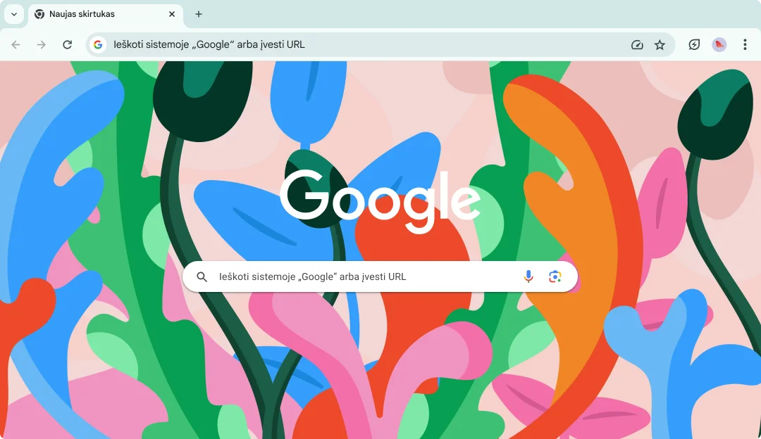 Naudojant Atminties taupymo priemonės režimą naršyklės atmintyje telpa iki 148 MB duomenų.