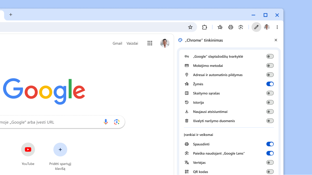 Naujas įrankių juostos tinkinimo metodas
